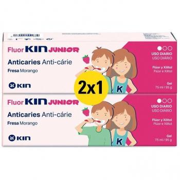 Fluorkin Junior Gel Dental Sabor Fresa 75 ml Duplo Pack Promoción 2x1