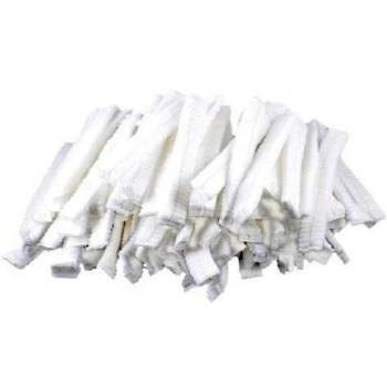 100 Piezas Elástico Blanco Plisado Anti Polvo Desechable Abrasiva Tapa De Turba