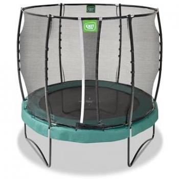 Cama Elástica Allure Premium Ø253cm - Verde - Con Red de Seguridad y Sistema de Protección para Pies