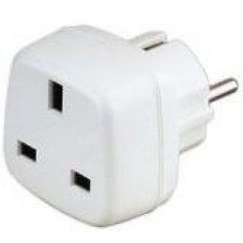 Adaptador de Enchufe Shucko a Inglesa, Modelo 36.062 por Electro DH con Código de Producto 8430552082001 para Uso Temporal en Viajes