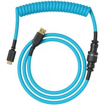 Cable Enrollado Glorious PC Gaming Race 1,37 m USB-C a USB-A - Azul Eléctrico
