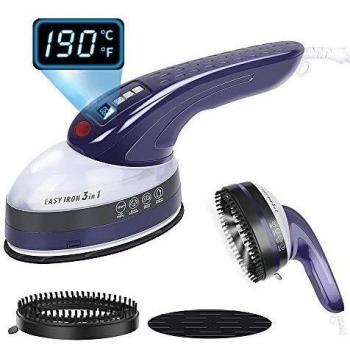 POWERAXIS Plancha Vertical,Plancha de Vapor Verticales 1600W Planchadora Vertical Portátil 3 en 1 Calentamiento Rápido sin Goteo 35S para Viajes Trabajo Desde Casa [Clase de Eficiencia Energética A]