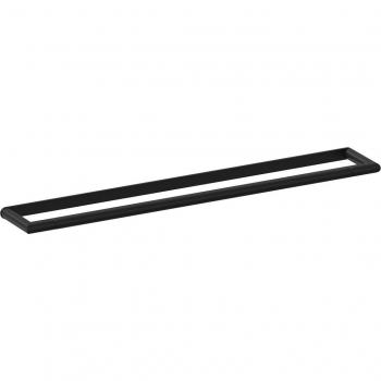Toallero de barra doble Micra Cosmic, color negro, dimensiones 50x7x1.4 cm