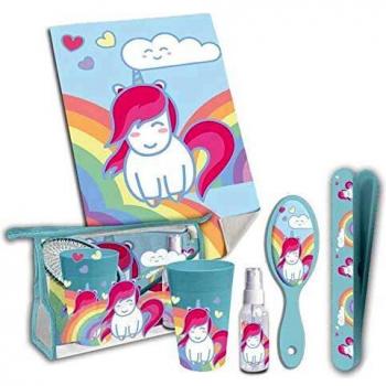Kids Neceser Set Aseo Viaje De Unicornios, Unisex niños, Multicolor, Talla Única
