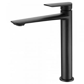 Grifo lavabo caño alto MICE COLLECTION - mezclador monomando de baño - Griferia alta para lavamanos Color Negro mate BDG040-3NG