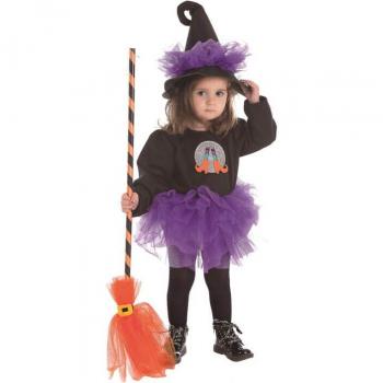 Disfraz de Bruja Tutú para niña Creaciones Llopis, color morado, incluye tacones y tutú