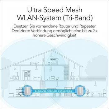 NETGEAR Orbi RBK50 AC3000 Tri-band WiFi Router System
