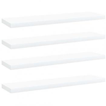 vidaXL Bookshelf Boards 4 pcs White 40x10x1.5 cm Engineered Wood