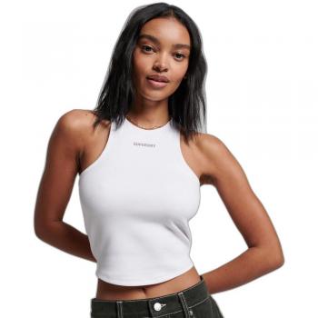 Camiseta técnica sin mangas Code Racer para mujer de Superdry en color blanco