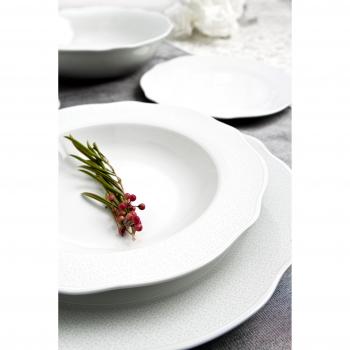 Bidasoa Ottoman White - Vajilla, 18 piezas, porcelana, color blanco