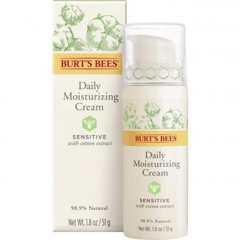 Burt's Bees 98.9% Natural Daily Moisturising Cream, Day Lotion Sensitive Skin Formula, 50 g