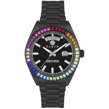 Philipp Plein Rock Couture Black Quartz Watch 42mm with Day-Date Feature
