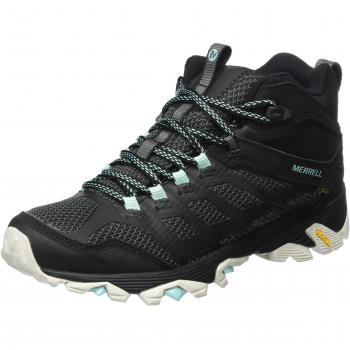 Merrell Moab Fst Mid Gore-Tex, Botas de Senderismo para Mujer, Negro
