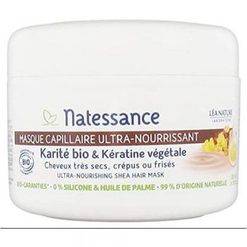 Mascarilla Capilar Natessance Ultra-Nutritiva con Manteca de Karité Orgánica y Queratina Vegetal Orgánica 200 ml