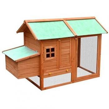 Solid Pine & Fir Chicken Coop 170x81x110 cm