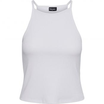 Pieces Ostina Women's White Tank Top