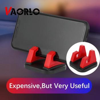 Soporte para teléfono de coche VAORLO 360° con alfombrilla antideslizante de silicona suave, soporte de montaje para GPS en salpicadero negro