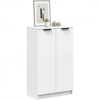 vidaXL Shoe Cabinet White 59x35x100 cm Engineered Wood