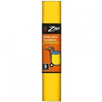 Zap Bolsas de Basura Para Escombros 80L, Amarillo - 5 unidades