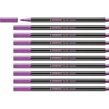 Rotuladores STABILO Pen 68 Metallic Pink - Pack de 10