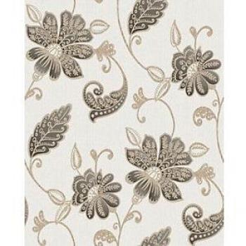 Papel Tapiz Boutique Juliet Cuarzo Ahumado 10m, Brillante, Azul Oscuro/Blanco