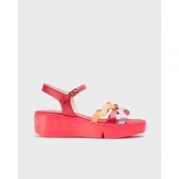 Wonders - Sandalias de plataforma de mujer de piel con plataforma ANDY Multicolor