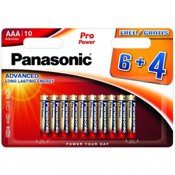 Blister de 10 pilas alcalinas Panasonic Pro Power AAA/LR03 1.5V