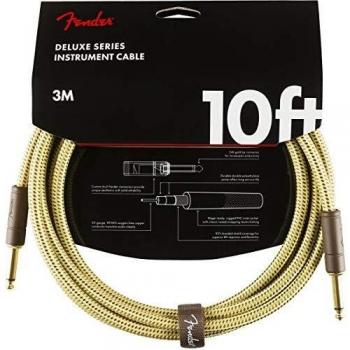 Fender Deluxe Tweed Instrument Cable 10 Feet Straight/Straight