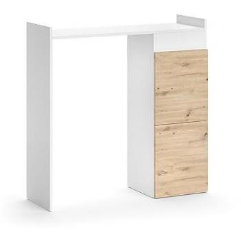 Armario para Lavadora Alf, Blanco/Roble, 99 x 98 cm con 2 Cajones