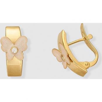 Pendientes de mariposa con diseño floral y esmalte brillante en El Corte Inglés