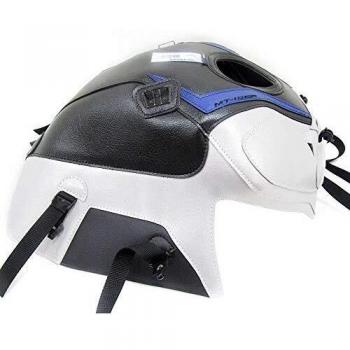 Bagster Tank Cover YAMAHA MT-10 SILVER/BLACK/DECO BALTIC 2017, Argent/Black/Black Mat Grainé/Deco Baltic blue | 1715C