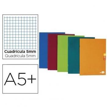 Libreta Liderpapel Scriptus A5 Plus 48 hojas 90g/m2 cuadro 5mm con margen en colores surtidos