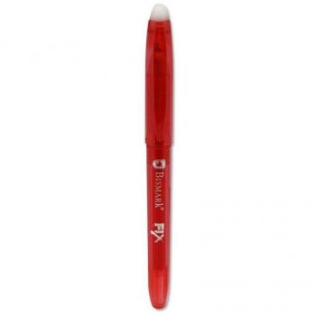 Bolígrafo borrable Bismark rojo de punta fina 0.7mm - Pack de 5 unidades