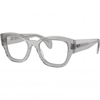 Ray-Ban RX7681V Jorge 2102 Unisex Eyeglasses - Square Frame, Gray Color, Size 52, Blue Light Blocking Available