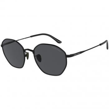 Giorgio Armani AR6150 Men's Black Metal Sunglasses 53mm Square