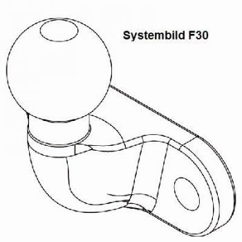 Caballete de remolque Westfalia 307382600001 con enganche de bola de 2 agujeros para Ford Transit Custom y Tourneo Custom (a partir del año 2012)