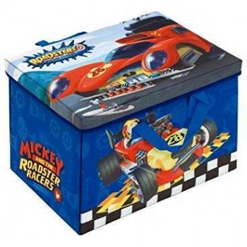 Caja de Almacenaje Mickey Mouse con Tapiz Azul 41x31x28cm Junior 'Roadster Racers'