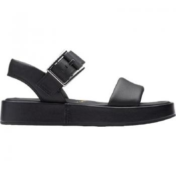 Clarks Alda Strap Black Leather Women's Slingback Sandals