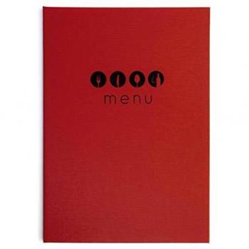 LACOR Monet Collection 28123- Porta menú Fabricado en Telflex con Fundas fijas de PVC en Piel de Naranja, Termosellado en Color Negro, 17x23,5 cm