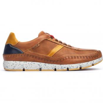 Zapatillas de piel para hombre Pikolinos Fuencarral XL con elásticos y plantilla acolchada Memory Foam
