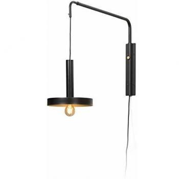 Aplique de pared Whiz Negro 1 bombilla 50cm - FARO BARCELONA 18724-USBC-CH
