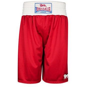 Lonsdale Amateur Boxing Shorts Red White Size S