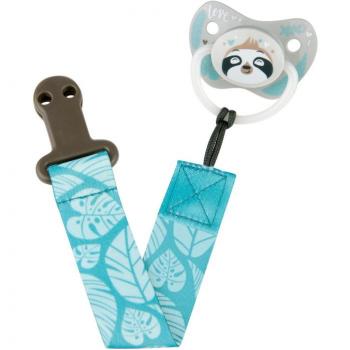 Exotic Animals Soothing Pacifier Clip - Blue