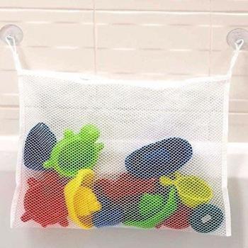 Skyblue-uk Baby Bath Time Toys Storage Suction Bag Kids Bathroom Toys Bag 45*35cm by skyblue-uk