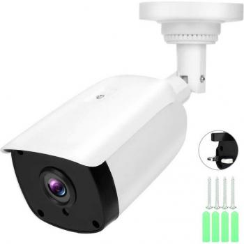 Cámara de Seguridad Exterior AHD 1080P con Visión Nocturna Infrarroja, Impermeable IP66 y 5MP, Monitor de Seguridad AC100V‑240V