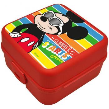 Sandwichera Mickey Disney - Kids Licensing Tamaño 14x14x8cm