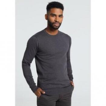 Jersey básico Bendorff para hombre con cuello caja en azul grisáceo