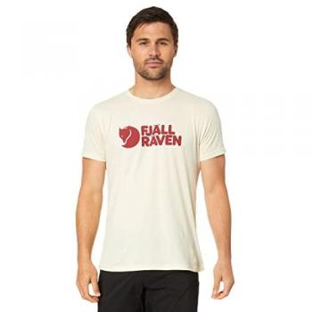 Camiseta de Manga Corta Fjällräven Logo Blanca y Roja - Talla S