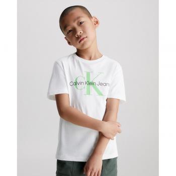 Camiseta de niño blanca de manga corta Calvin Klein