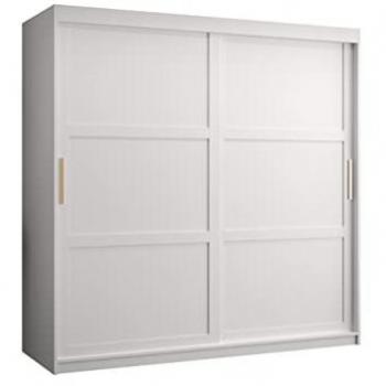 Armario Hartford G113 Correderas Blanco 200x180x62cm con 9 Estantes